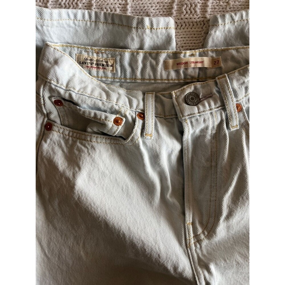 Levi's® Premium Wedgie Straight Ankle Women's Jeans Light wash Sz 27 L 28 - Picture 3 of 11